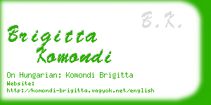 brigitta komondi business card